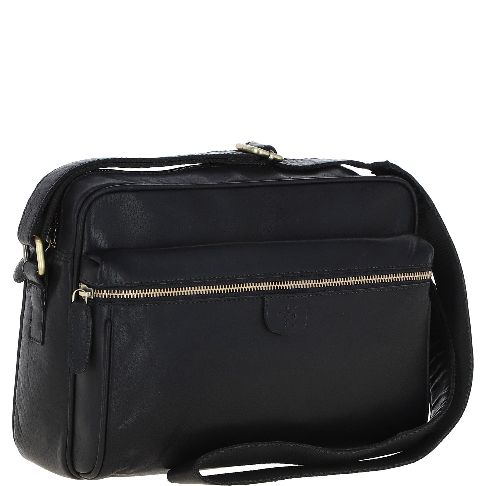 Ashwood Leather Messenger Bag – Black: T-73