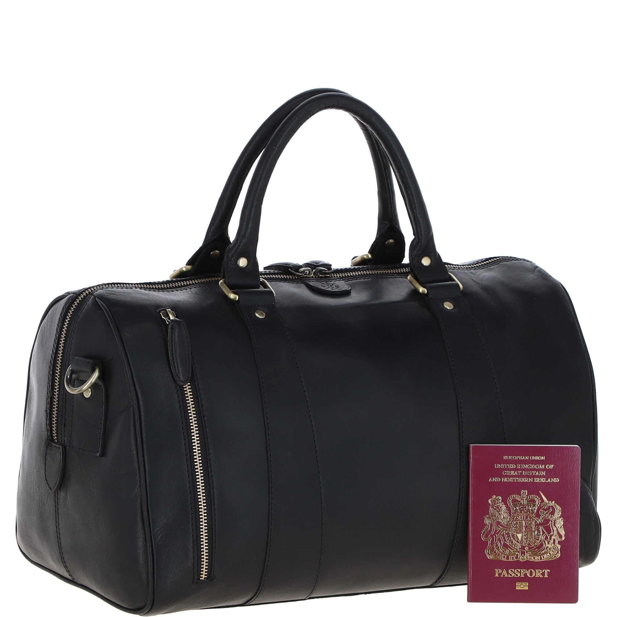 Ashwood Leather Holdall – Black: T-76