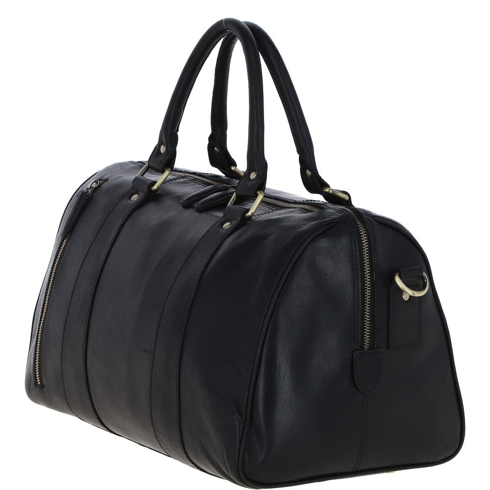 Ashwood Leather Holdall – Black: T-76