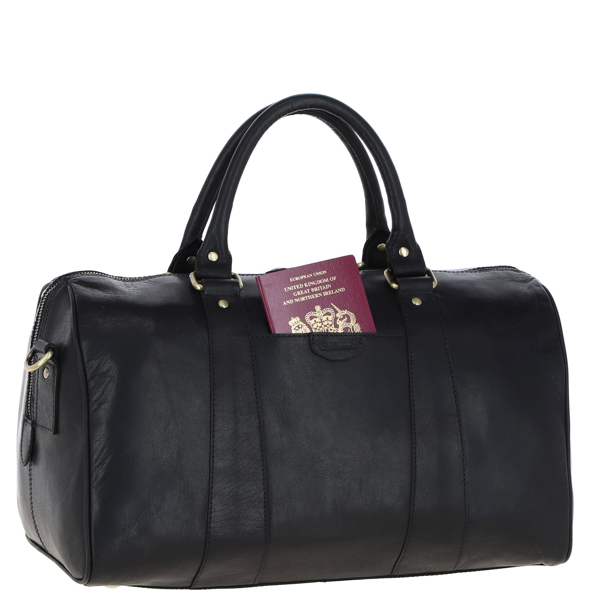 Ashwood Leather Holdall – Black: T-76