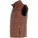 Trapper Men’s Leather Vest Cognac: 7956-vest