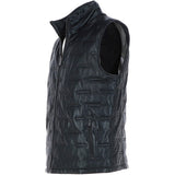 Trapper Men’s Leather Vest Navy: 7956-vest
