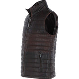 Trapper Men’s Leather Vest Red/Brown: 7950-vest