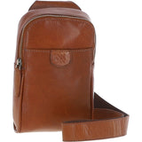 Ashwood Three Pocket Leather Sling Bag - Honey: T-75