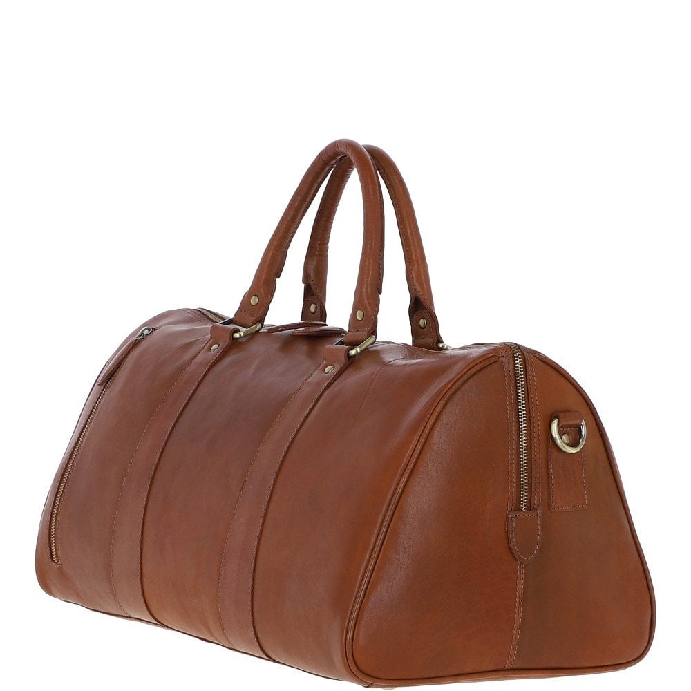 Ashwood Large Leather Holdall – Honey: T-77