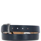 Mens Leather Chino Belt Navy: MB-102