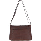 Bridge Croc Print Leather Shoulder Bag Brandy/croc: MC2