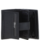 Medium Croc Print Leather Wallet Purse Black/croc: MC7