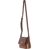 Ashwood Flap Over Leather Crossbody Bag Tan: Z-75