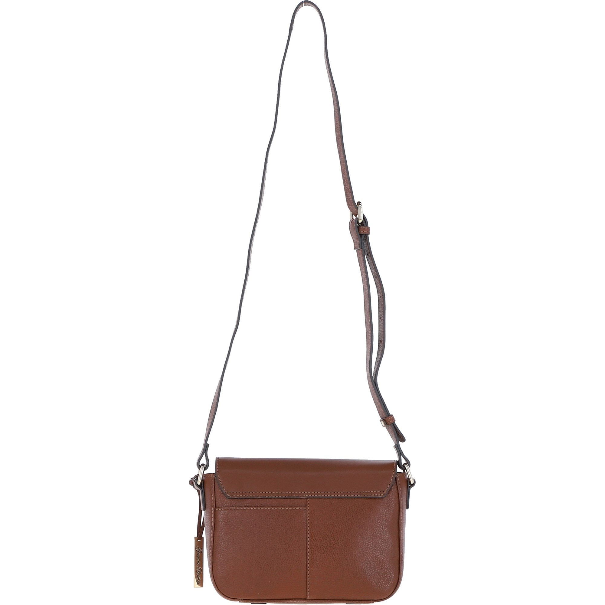 Ashwood Flap Over Leather Crossbody Bag Tan: Z-75