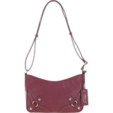 Ashwood Top Zip Leather Crossbody Bag Wine: Z-78