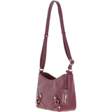Ashwood Top Zip Leather Crossbody Bag Wine: Z-78
