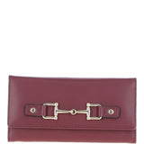 7 Card RFID Protected Large Leather Purse Wine: Z-79
