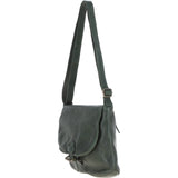Tablet Friendly Medium Vintage Leather Bag Green: D-91