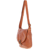 Tablet Friendly Medium Vintage Leather Bag Tan: D-91