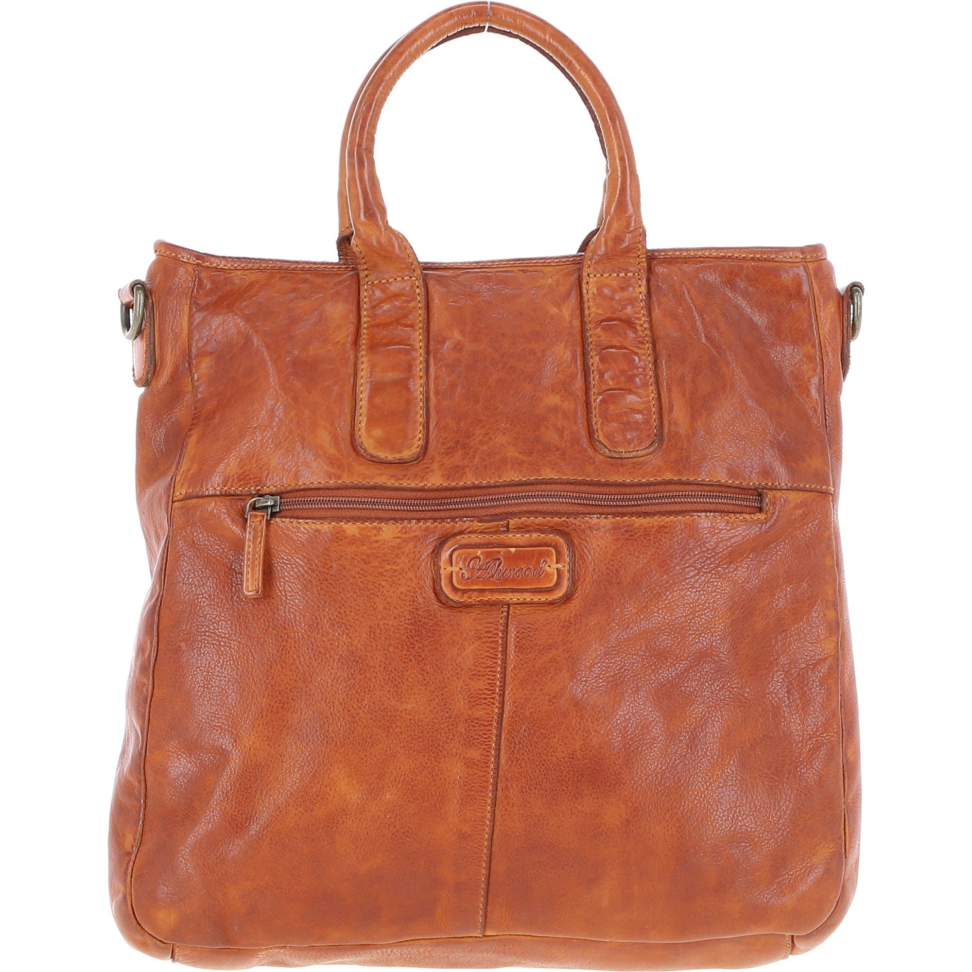 Vintage Woven Large Leather Handbag Tan:  D-95