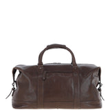 Men's Luxury Leather Weekend Holdall Brown: Austin