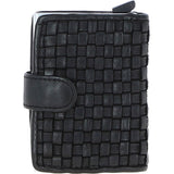 Ashwood Metal & Leather Card Wallet Black: D-10 W