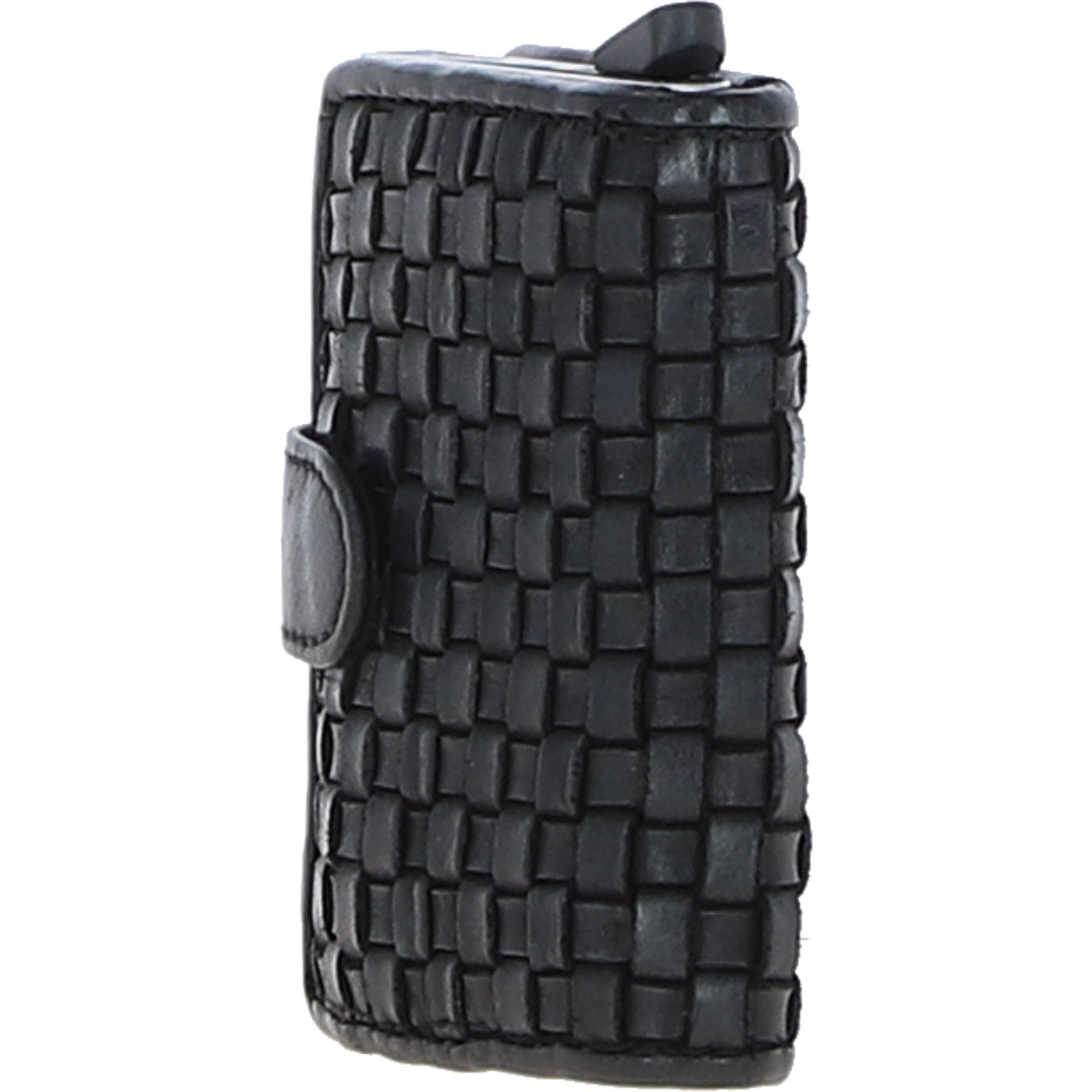 Ashwood Metal & Leather Card Wallet Black: D-10 W