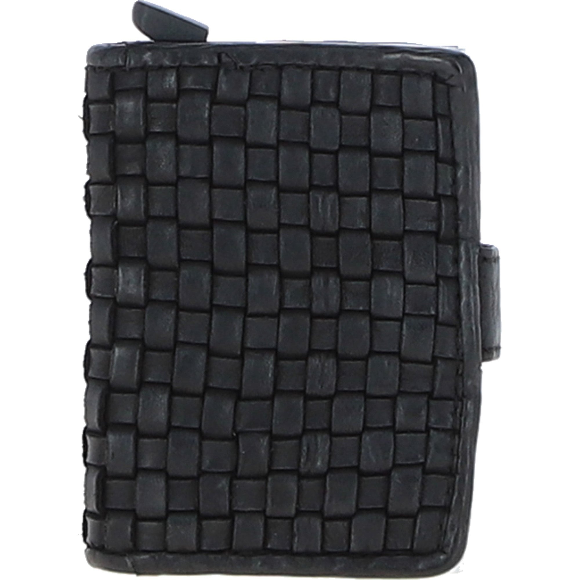 Ashwood Metal & Leather Card Wallet Black: D-10 W