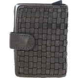 Ashwood Metal & Leather Card Wallet Dark Grey: D-10 W