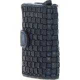 Ashwood Metal & Leather Card Wallet Navy: D-10 W