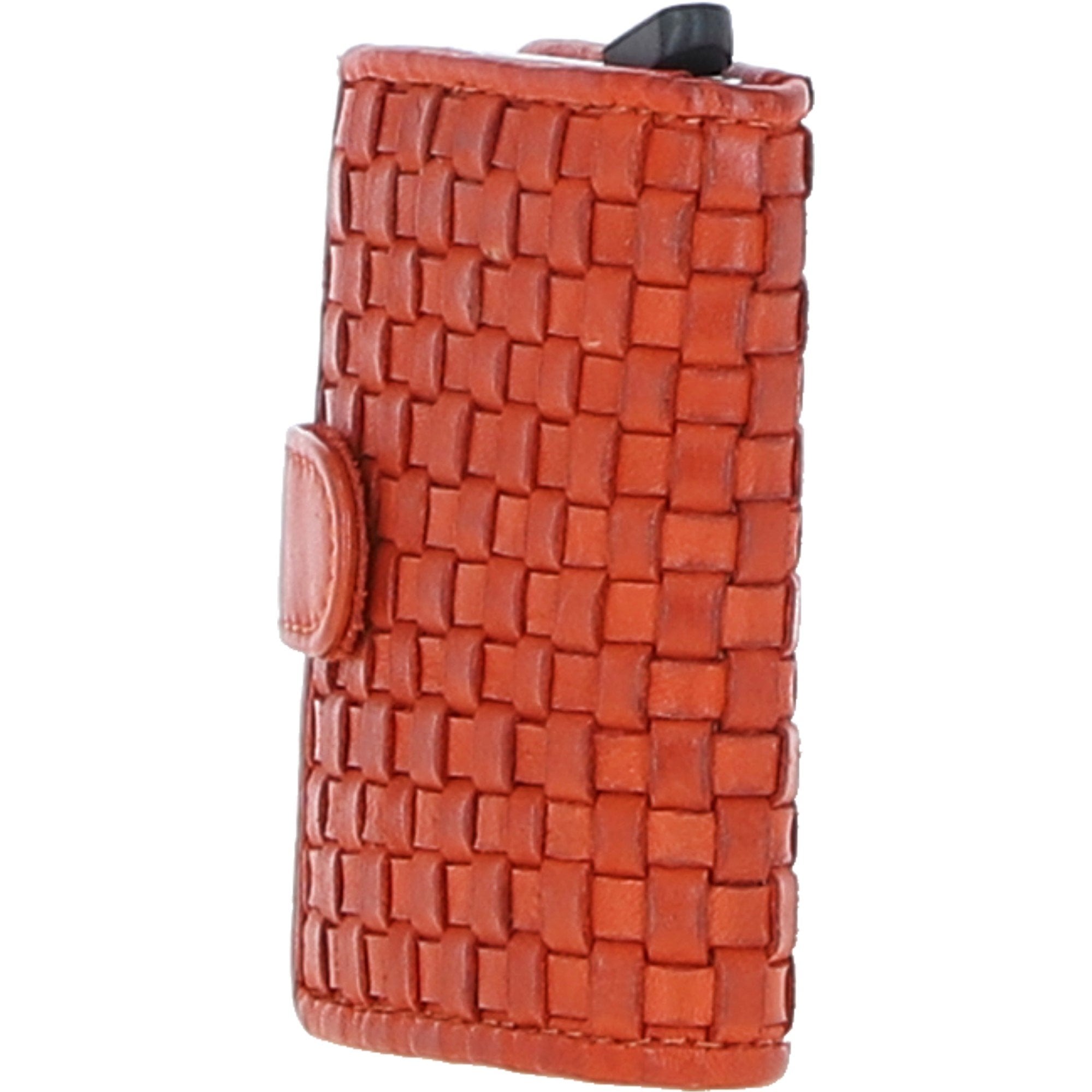 Ashwood Metal & Leather Card Wallet Orange: D-10 W