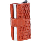 Ashwood Metal & Leather Card Wallet Orange: D-10 W