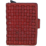 Ashwood Metal & Leather Card Wallet Red: D-10 W