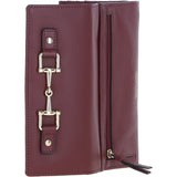 7 Card RFID Protected Large Leather Purse Wine: Z-79
