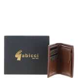 Gabicci Leather 4 Card Billfold Wallet Tan: GB-802