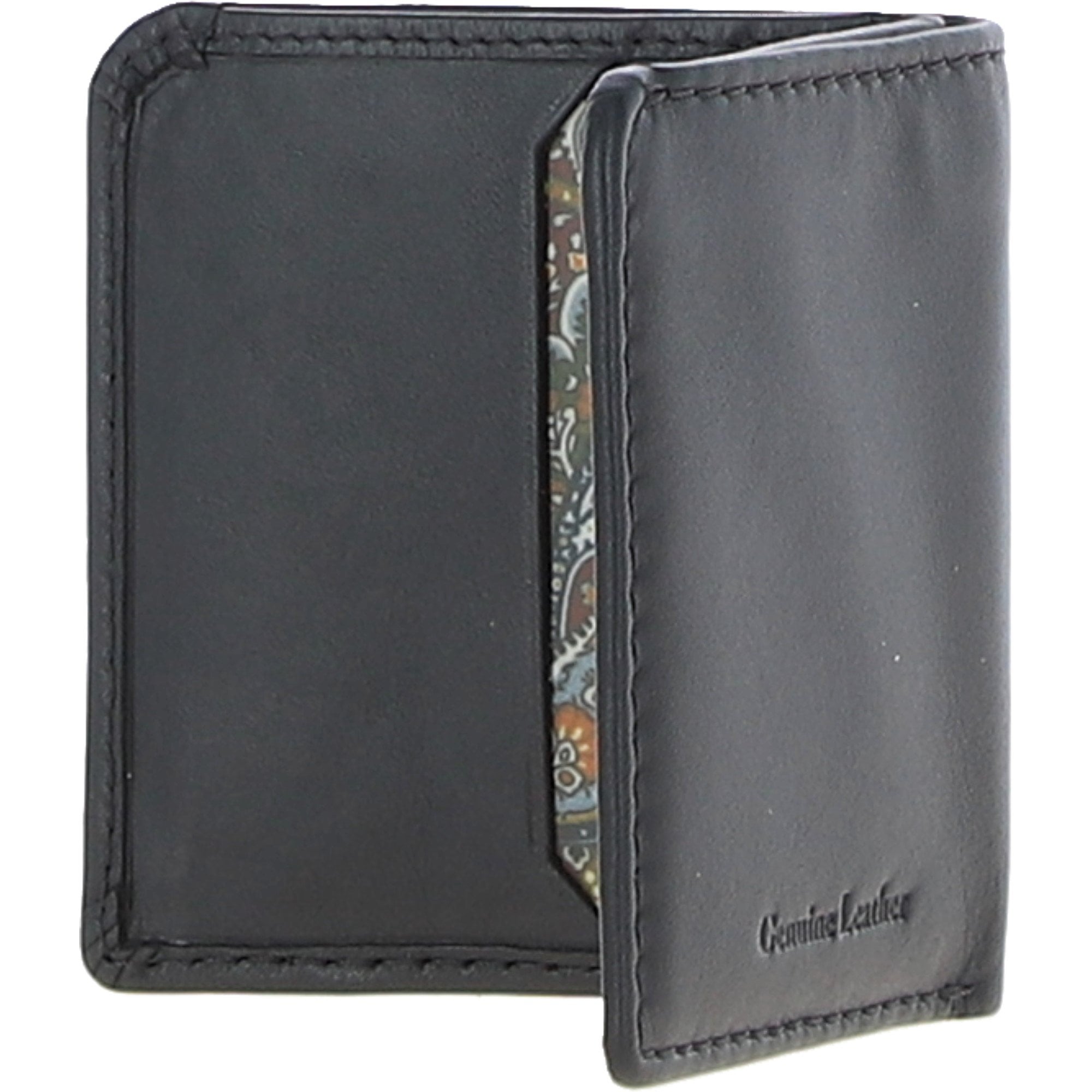 Gabicci Small Leather 6 Card Billfold Wallet Black: GB-803