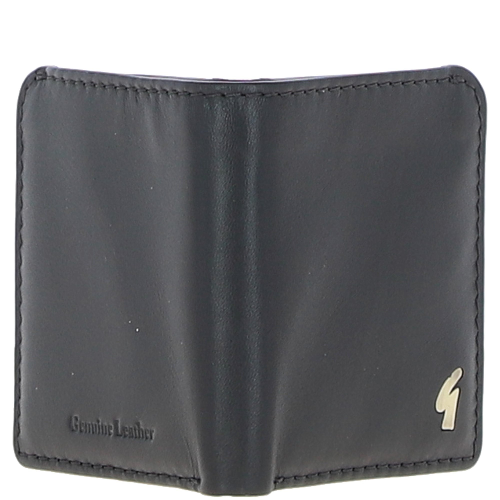 Gabicci Small Leather 6 Card Billfold Wallet Black: GB-803