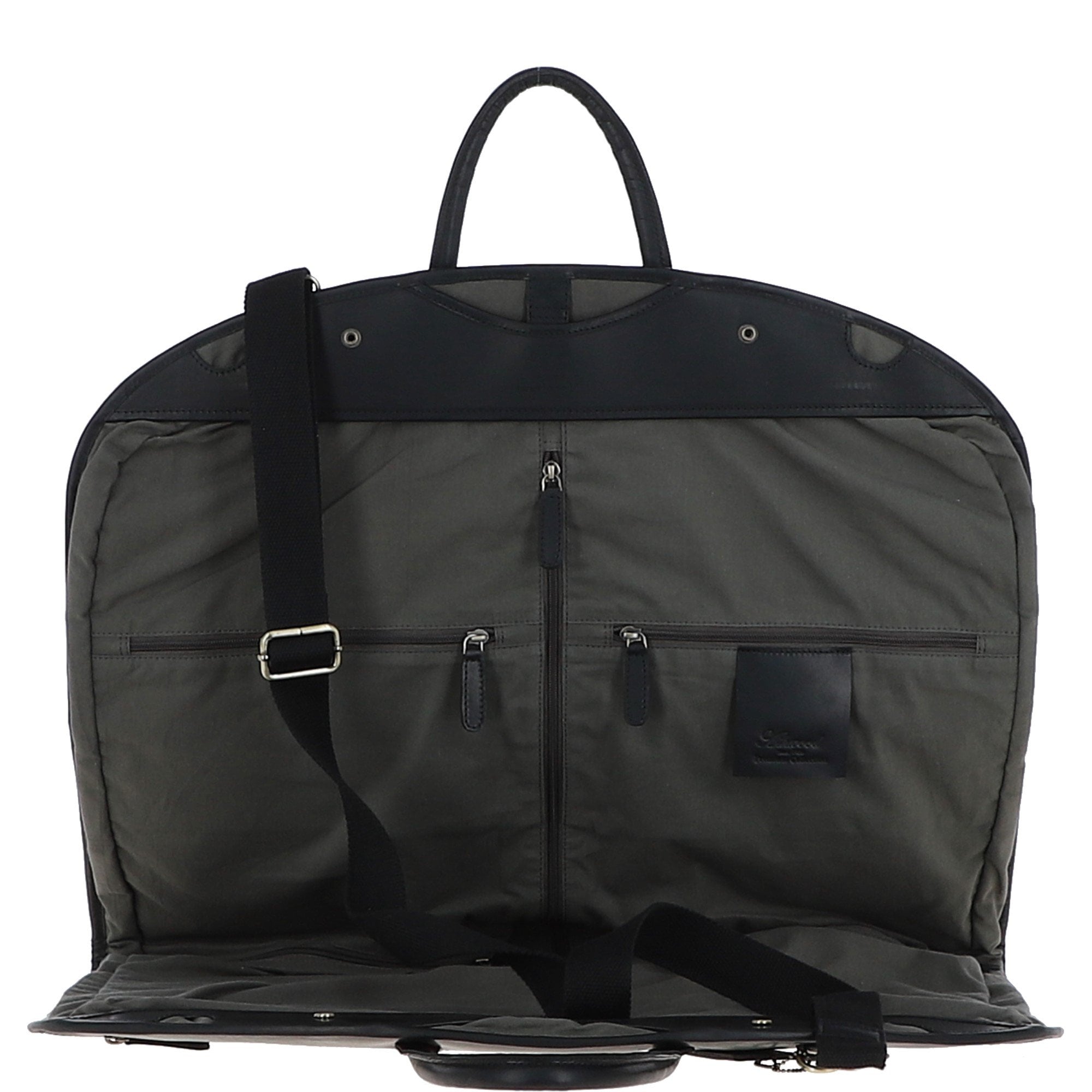 Mens Leather Suit Carrier Black: K-50