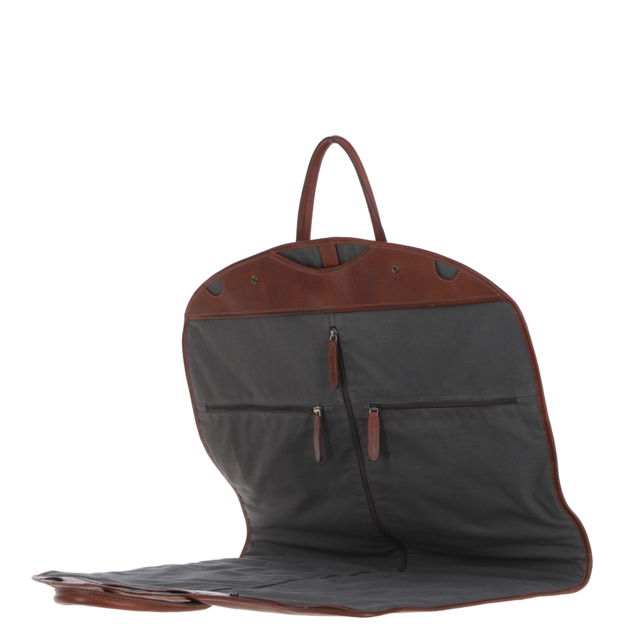 Mens Leather Suit Carrier Tan: K-50