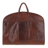 Mens Leather Suit Carrier Tan: K-50