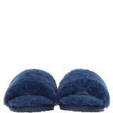 Fenland Ladies Sheepskin Sliders Navy: suzy slider