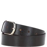 Women's Fashion Leather Belt with Gold Metal Pin Buckle Brown: LB-301