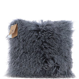 Fenland Sheepskin Cushion Dark Grey: ff-tibetan cushion