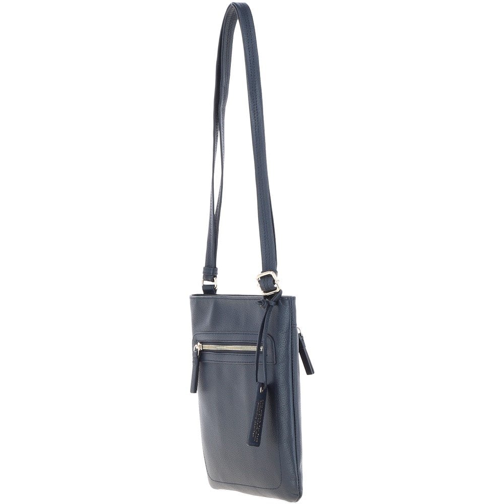 Ashwood Leather Crossbody Bag Navy: 63014/cb3