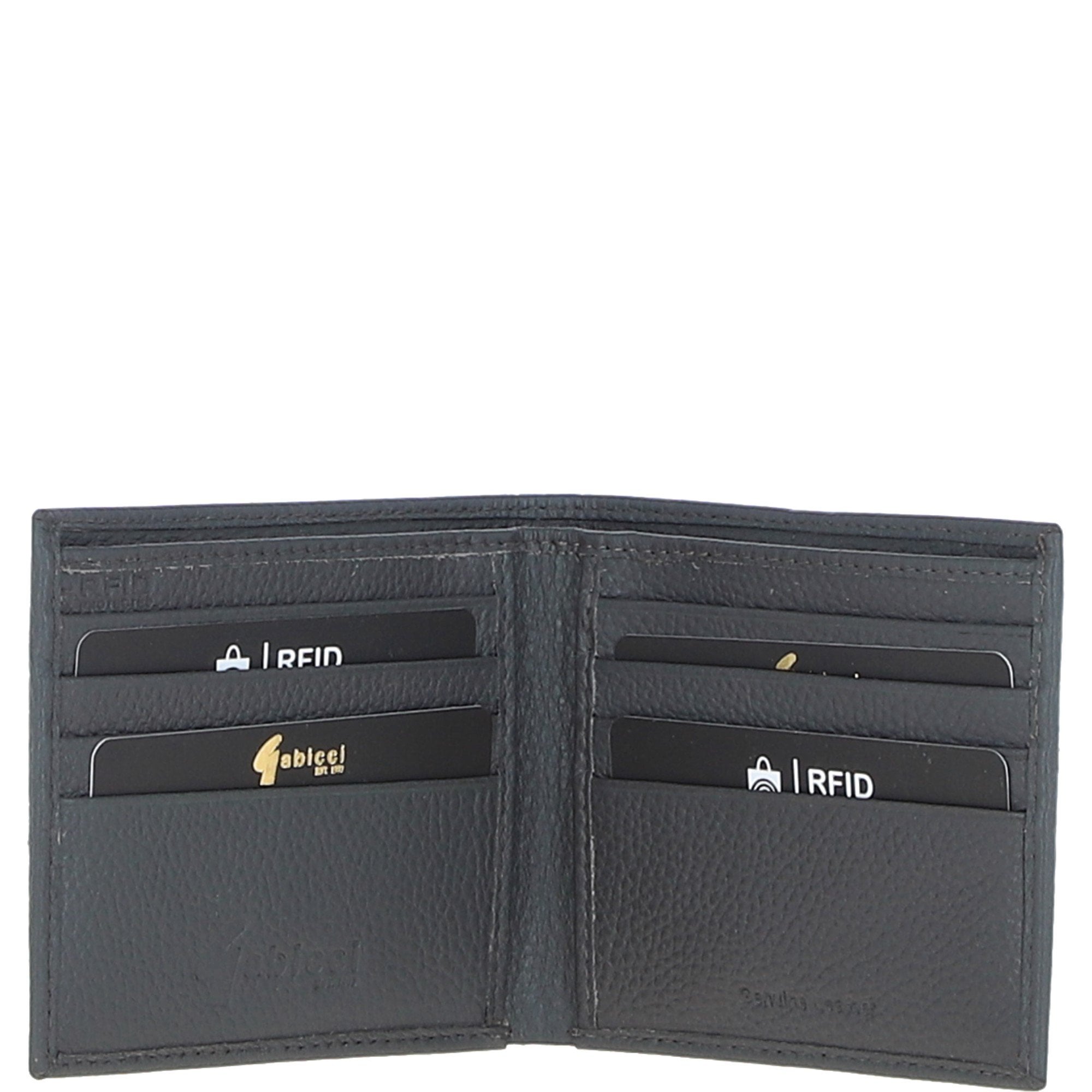 Leather Wallet & Key Ring Gift Set Grey/chalk/red: GB-305-GS