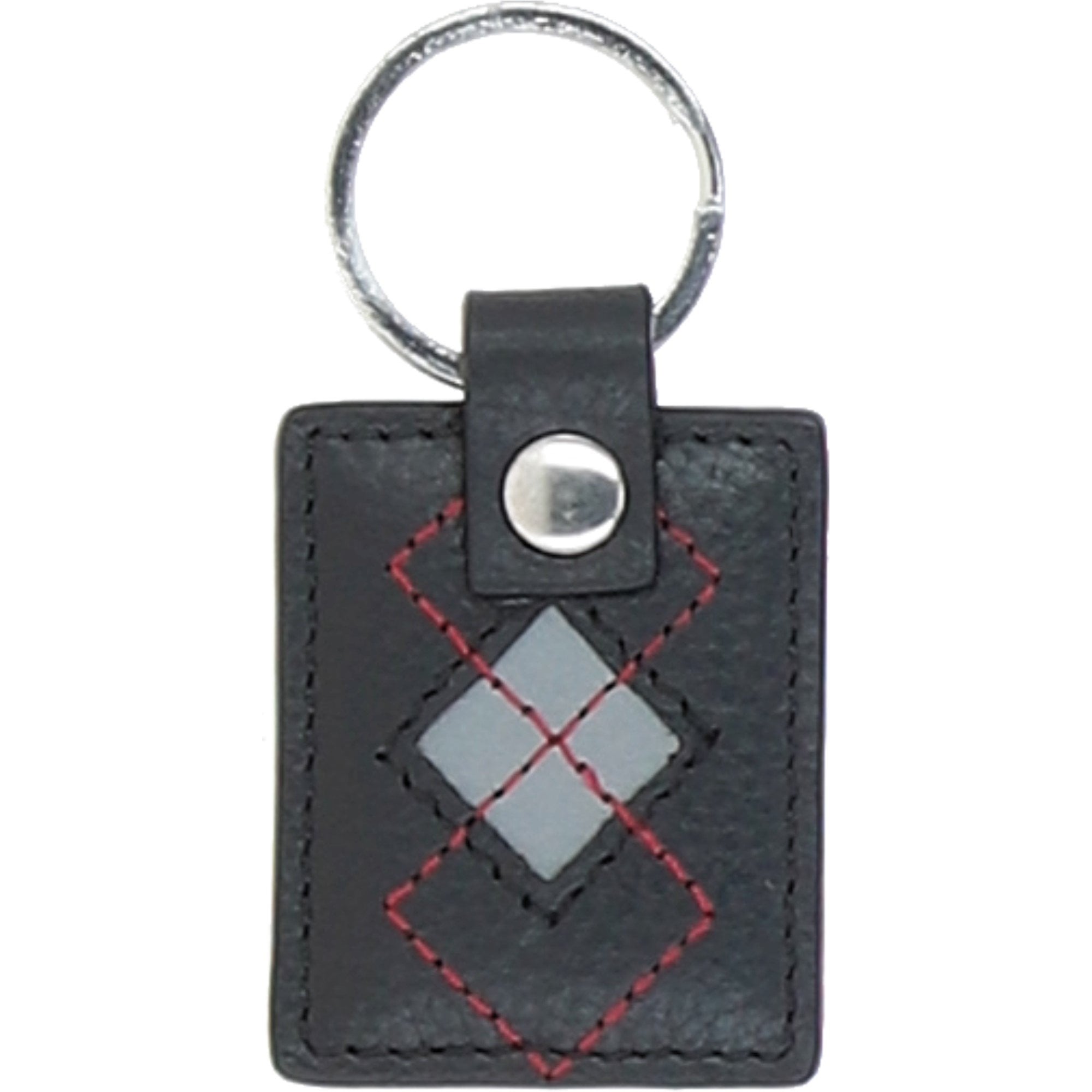 Leather Wallet & Key Ring Gift Set Black/grey/red: GB-305-GS
