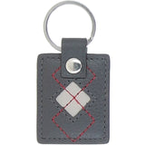 Leather Card Holder & Key Ring Gift Set Grey/chalk/red: GB-304-GS