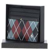 Gabicci Leather Card Holder Black/grey/red: GB-139-AP
