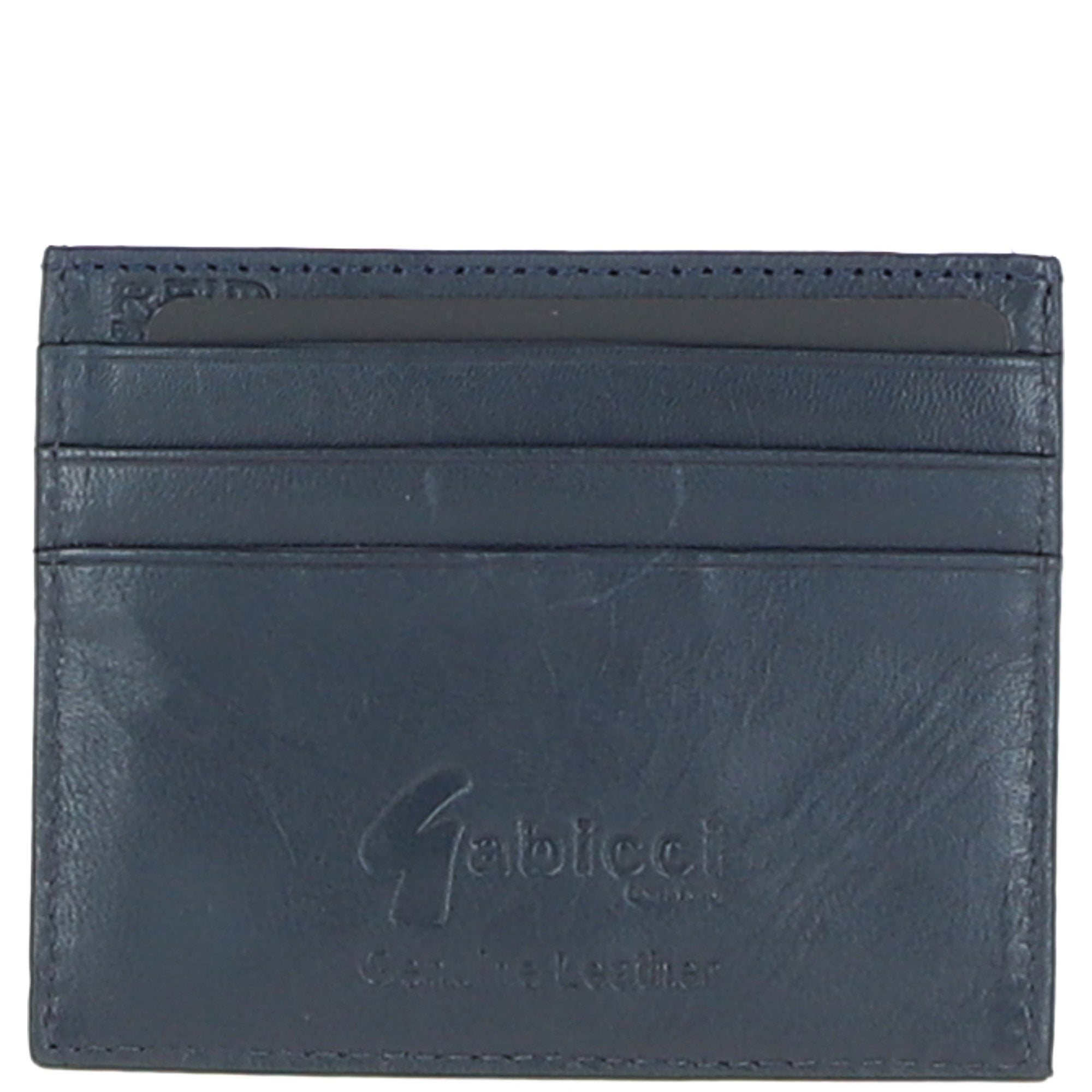 Gabicci Leather Card Holder Navy/pink/blue: GB-139-AP