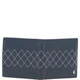 Leather 4 Card Billfold Wallet Navy: GB-145-AS