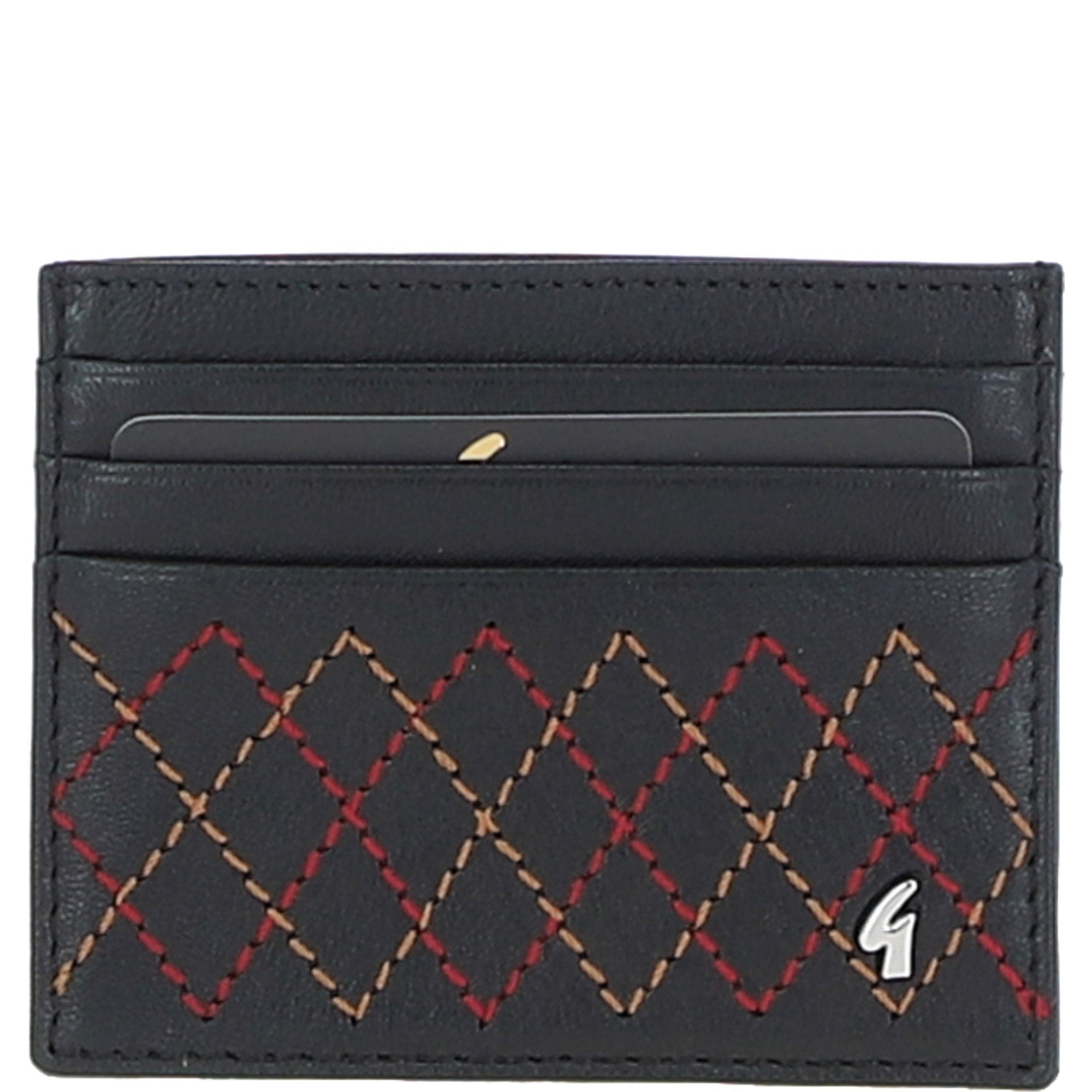 Gabicci Leather Card Holder Black: GB-139-AS