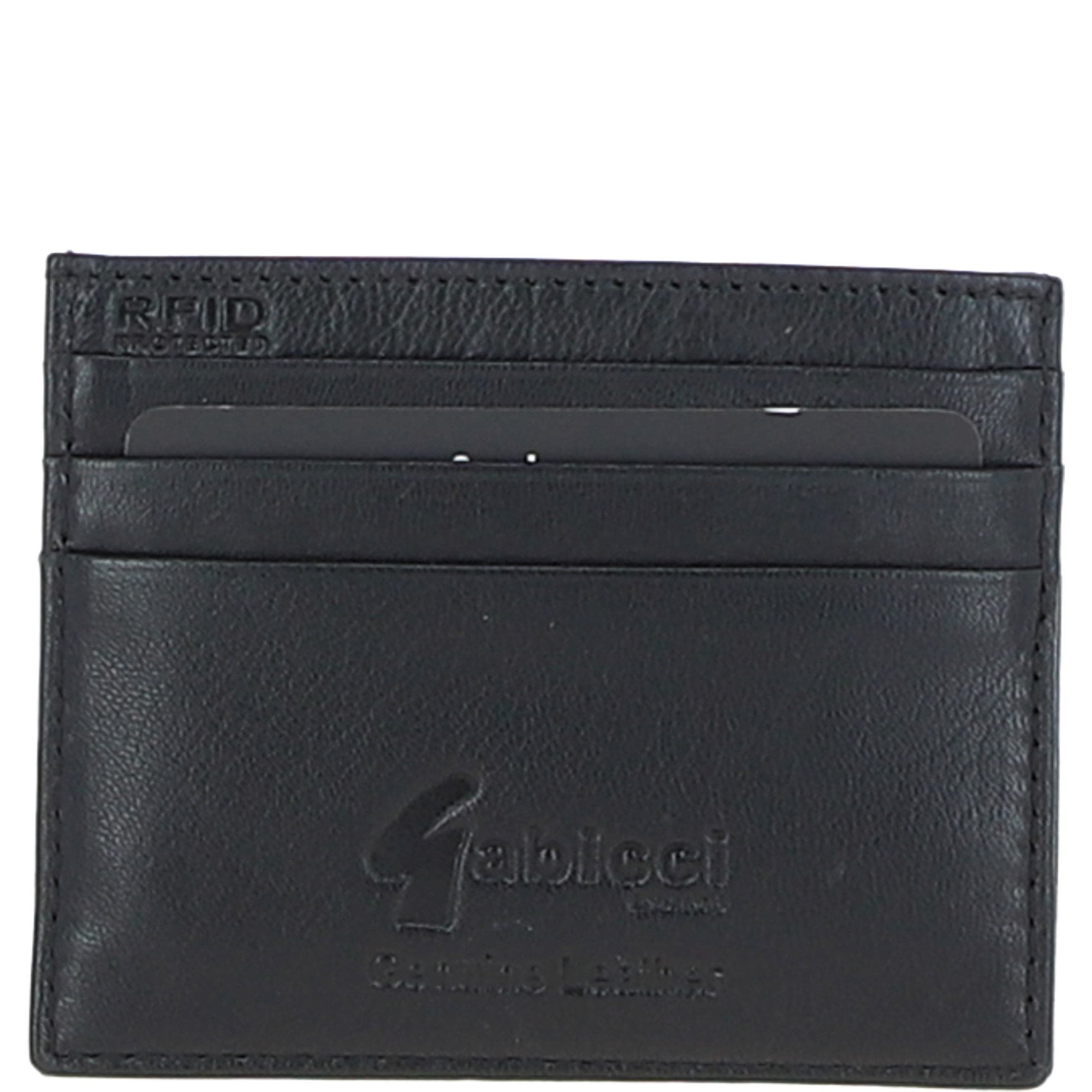 Gabicci Leather Card Holder Black: GB-139-AS