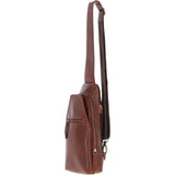 Ashwood Three Pocket Leather Sling Bag Chestnut : k-43
