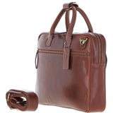 Medium Luxury Leather Ipad Work Bag Chestnut: K-46